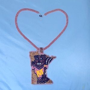 Quality handmade beaded Minnesota gopher and Minnesota Timberwolves jersey